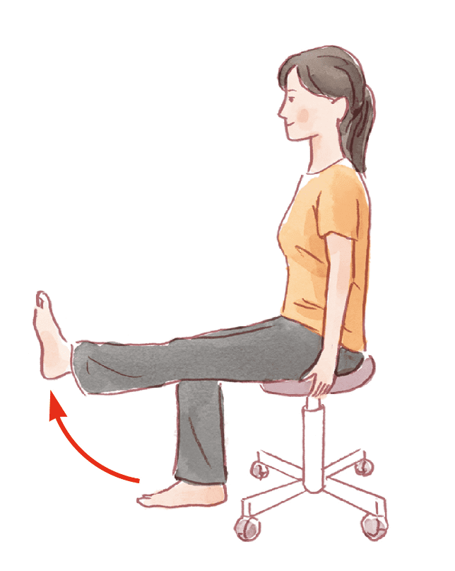 ひざの運動：ひざの曲げ伸ばし